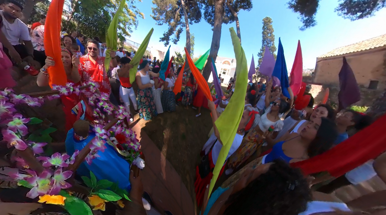 Experimental analogy. Filming the celebration of Afro-Venezuelan San Juan in Barcelona from the point of view of the Saint illustration