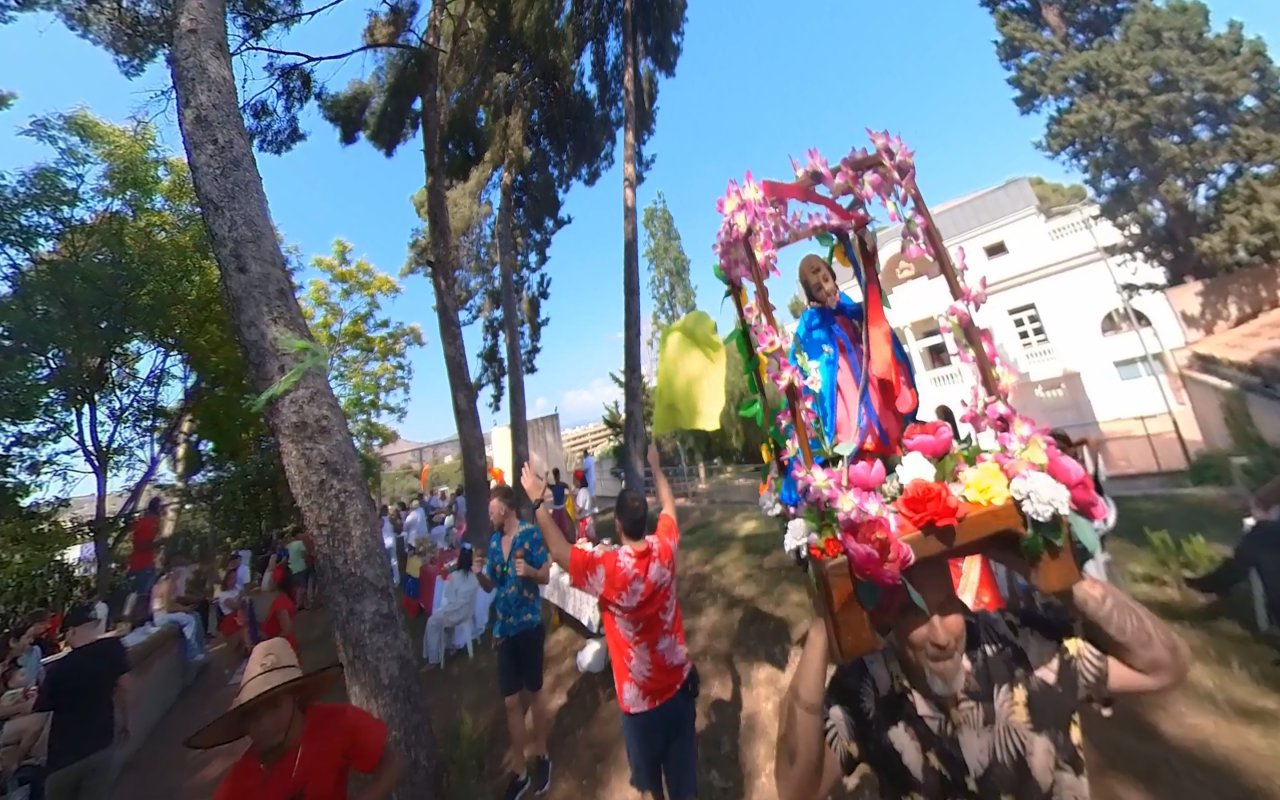 Experimental analogy. Filming the celebration of Afro-Venezuelan San Juan in Barcelona from the point of view of the Saint illustration