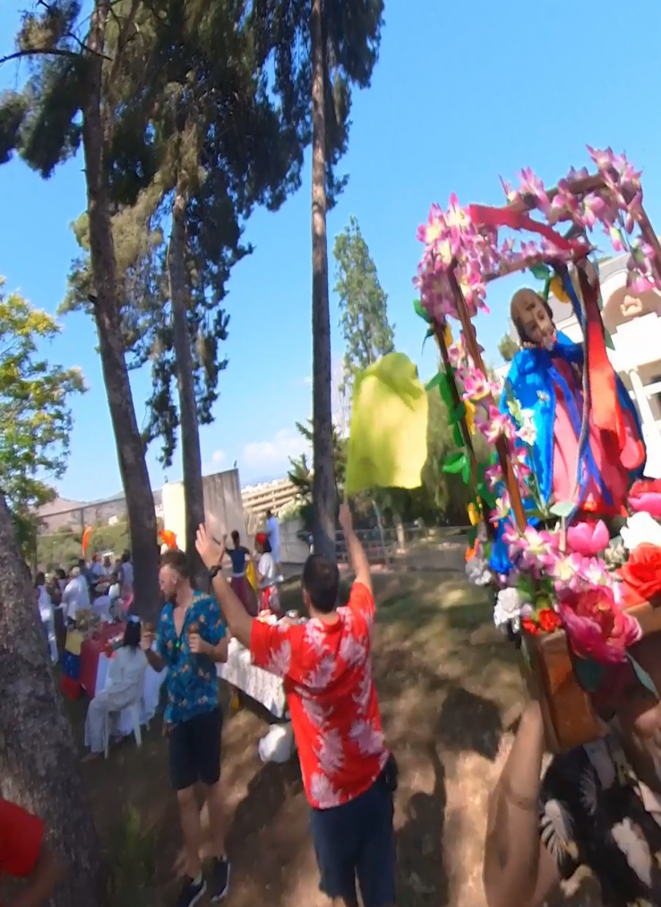 Experimental analogy. Filming the celebration of Afro-Venezuelan San Juan in Barcelona from the point of view of the Saint