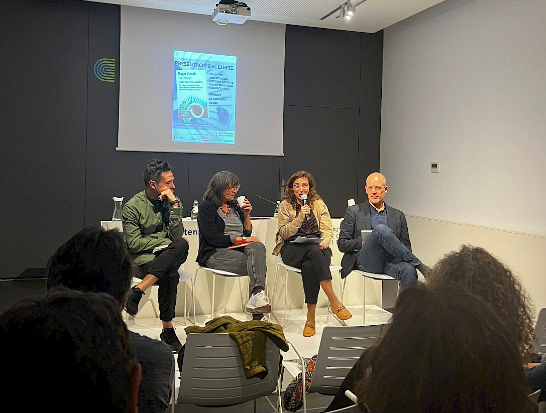 Presentation of the book "La imatge que mai no acaba" illustration